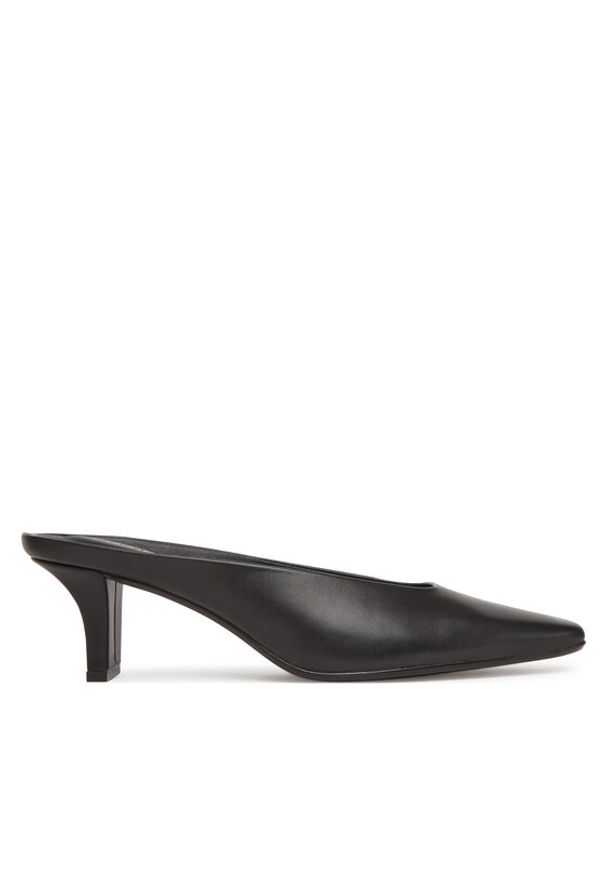 Calvin Klein Klapki Heel Mule Pump 50 - Lth HW0HW02332 Czarny. Kolor: czarny. Materiał: skóra