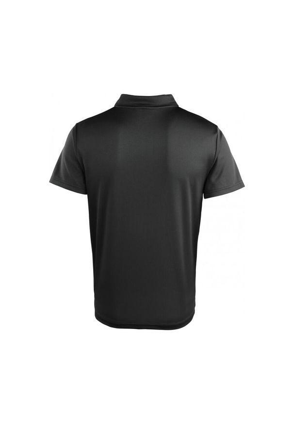 PREMIER - Koszulka polo Coolchecker z zatrzaskami Premier. Typ kołnierza: polo. Kolor: czarny
