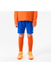 KIPSTA - Spodenki piłkarskie dla dzieci Kipsta Viralto Club. Kolor: niebieski. Materiał: poliamid, elastan, materiał, poliester. Sezon: lato. Styl: sportowy