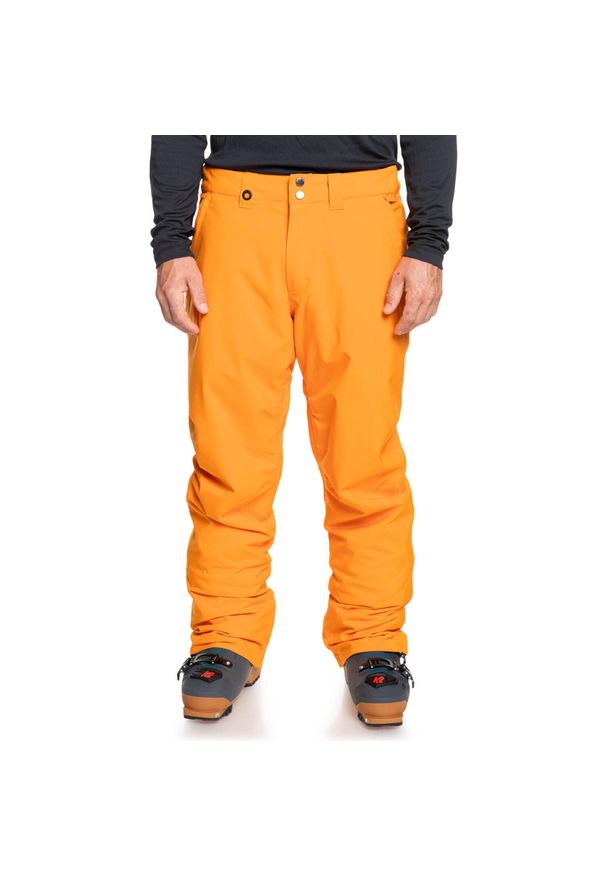 Quiksilver - Spodnie do sportów zimowych męskie ESTATE. Kolor: żółty, wielokolorowy, pomarańczowy. Materiał: poliester. Sezon: zima. Sport: narciarstwo