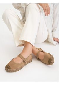 Roxy Espadryle CEO-WSS990-270 Beżowy ciemny. Kolor: beżowy. Materiał: materiał #3