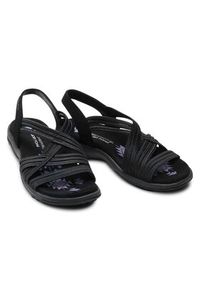 skechers - Skechers Sandały Simply Stretch 163023/BLK Czarny. Kolor: czarny. Materiał: materiał #6