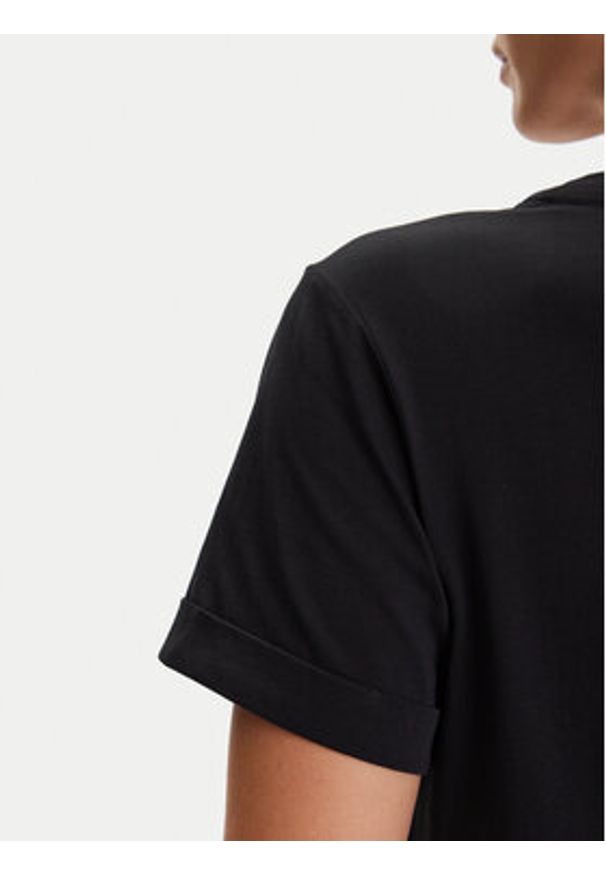 Liu Jo Sport T-Shirt TF5163 JS923 Czarny Regular Fit. Kolor: czarny. Materiał: bawełna. Styl: sportowy