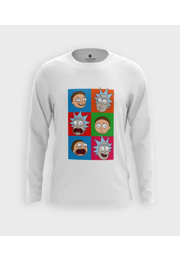 MegaKoszulki - Koszulka męska z dł. rękawem Emocje Rick and Morty. Materiał: bawełna