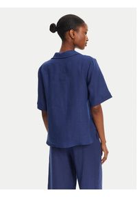 Marella Bluzka Nave 2515111032 Niebieski Regular Fit. Kolor: niebieski. Materiał: len #3