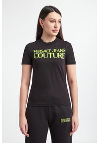 Versace Jeans Couture - T-shirt damski VERSACE JEANS COUTURE. Materiał: bawełna. Wzór: nadruk #4