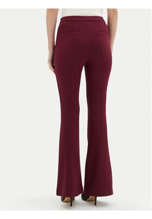 Motivi Spodnie materiałowe P040Q003468N Bordowy Flare Fit. Kolor: czerwony. Materiał: wiskoza