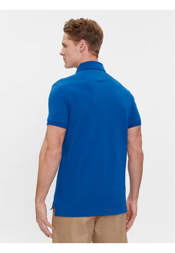 TOMMY HILFIGER - Tommy Hilfiger Polo 1985 MW0MW17771 Niebieski Slim Fit. Typ kołnierza: polo. Kolor: niebieski. Materiał: bawełna