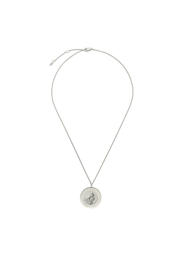 Fossil Naszyjnik Harlow Locket JF04737040 Srebrny. Materiał: metalowe. Kolor: srebrny