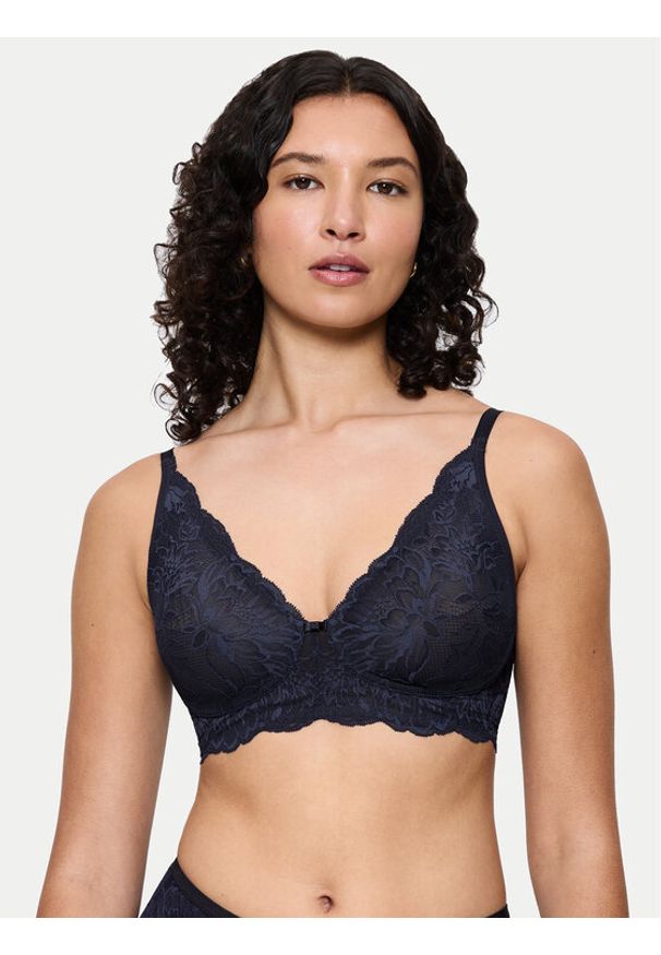 Triumph Biustonosz bezfiszbinowy Amourette Charm 10214451 Granatowy. Kolor: niebieski. Materiał: syntetyk