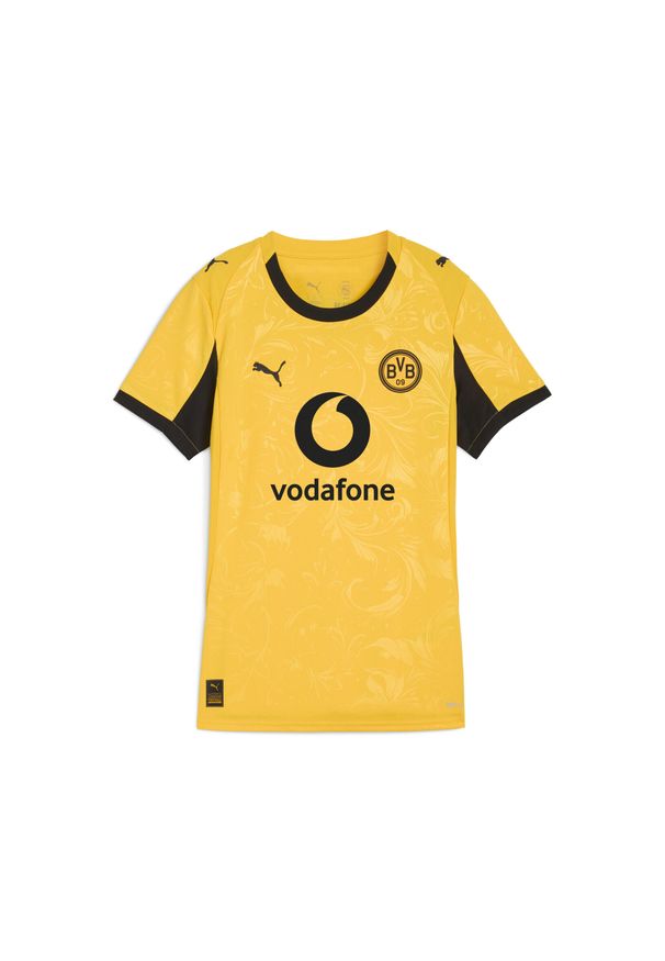 Puma - Damska koszulka pucharowa Borussia Dortmund 25/26 PUMA Yellow Sizzle Black. Kolor: czarny, wielokolorowy, żółty. Sport: piłka nożna