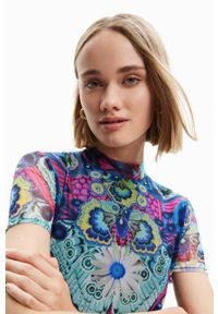 Desigual sukienka x M.Christian Lacroix mini dopasowana. Materiał: poliester. Długość rękawa: krótki rękaw. Typ sukienki: rozkloszowane. Długość: mini #3