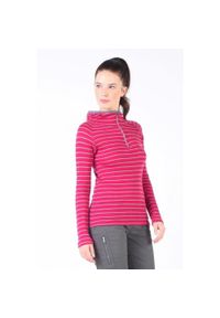 WOOLONA - Bluza turystyczna damska z Kapturem 100% Wełna Merino - Skadi Hoodie. Typ kołnierza: kaptur. Kolor: różowy. Materiał: wełna