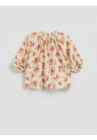 Reserved - Bluzka z ramią - złamana biel. Materiał: tkanina #1