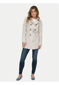 only - ONLY Trencz Valerie 15191821 Beżowy Regular Fit. Kolor: beżowy. Materiał: syntetyk