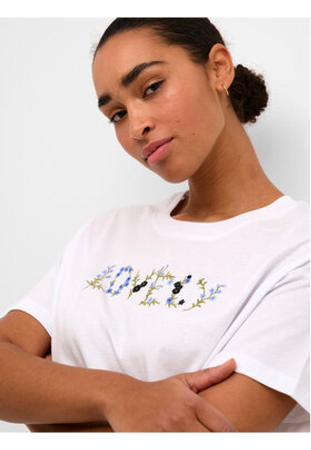 Kaffe T-Shirt Firia 10508406 Biały Regular Fit. Kolor: biały. Materiał: bawełna