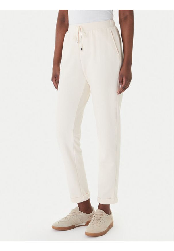Liu Jo Sport Spodnie dresowe TA6031 FS002 Beżowy Regular Fit. Kolor: beżowy. Materiał: bawełna