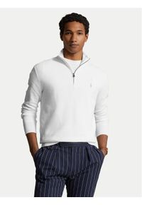 Polo Ralph Lauren Sweter 710932304502 Biały Regular Fit. Typ kołnierza: polo. Kolor: biały. Materiał: bawełna #1
