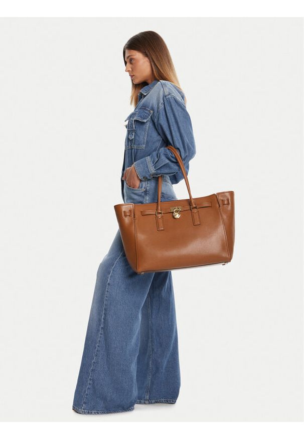 MICHAEL Michael Kors Torebka 30F5GNXT3L Brązowy. Kolor: brązowy. Materiał: skórzane