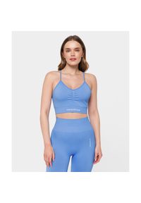Biustonosz bezszwowy Carpatree Allure niebieski. Kolor: niebieski. Sport: fitness #1
