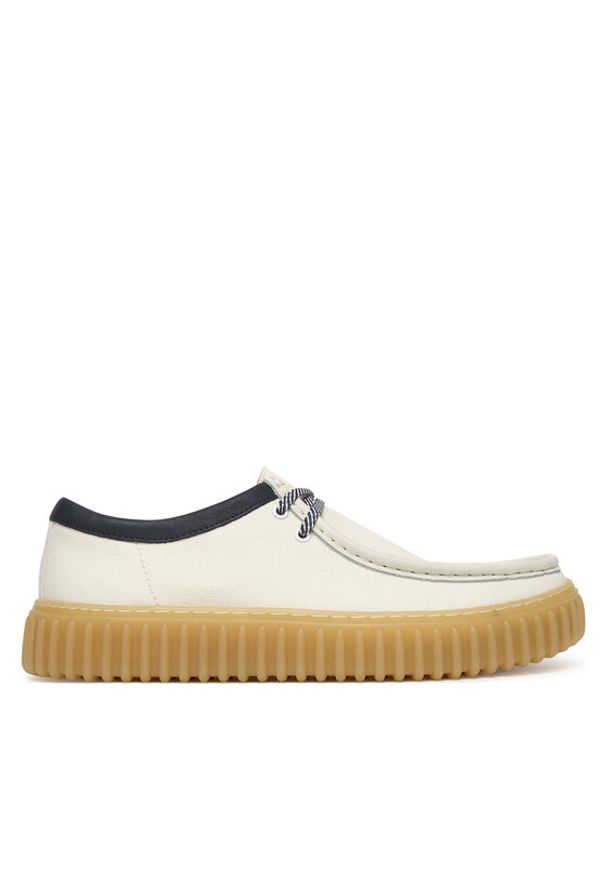 Clarks Półbuty Torhill Lo 26187380 Biały. Kolor: biały. Materiał: skóra