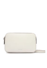Calvin Klein Torebka Foil Logo Elongated Camera Bag LV04F3276G Biały. Kolor: biały. Materiał: skórzane #1