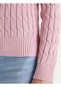 TOMMY HILFIGER - Tommy Hilfiger Sweter WW0WW47644 Różowy Regular Fit. Kolor: różowy. Materiał: bawełna #5