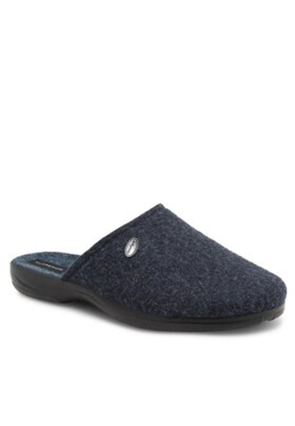 Home & Relax Kapcie 020/PET Granatowy. Kolor: niebieski. Materiał: materiał