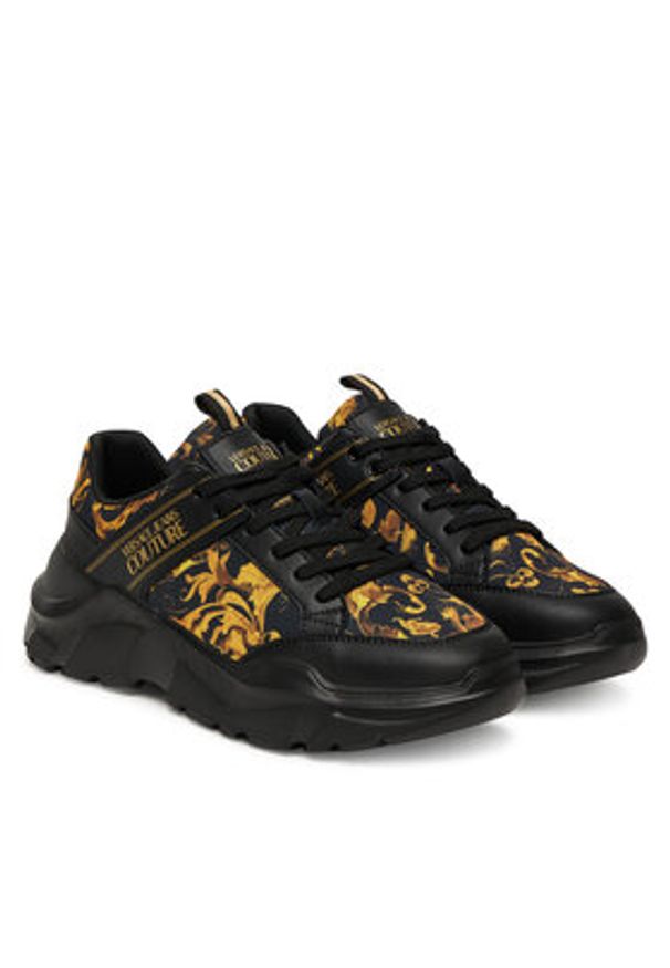 Versace Jeans Couture Sneakersy 79YA3SC2 ZSC85 G89 Czarny. Kolor: czarny. Materiał: skóra