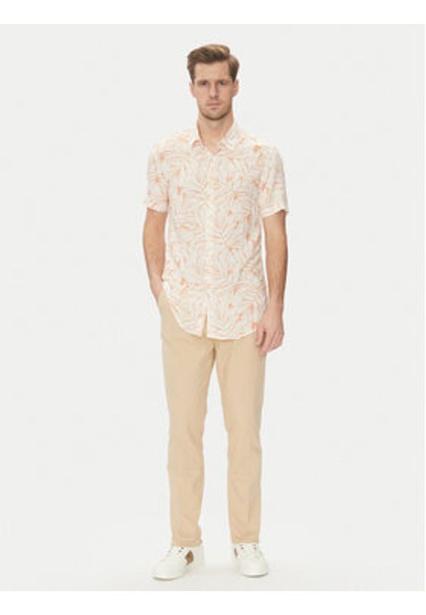 Guess Koszula M5GH75 WD4Z2 Biały Slim Fit. Kolor: biały. Materiał: wiskoza