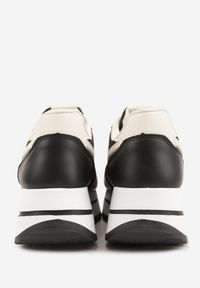 Born2be - Czarne Sneakersy na Grubej Podeszwie z Perforacją i Tweedowymi Wstawkami Idaphyphe. Okazja: na co dzień. Kolor: czarny. Materiał: jeans #8