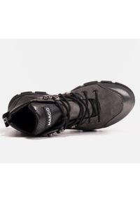 Marco Shoes Sportowe botki damskie z lekkim ociepleniem jesienno-zimowym szare. Kolor: szary. Sezon: jesień, zima. Styl: sportowy #4