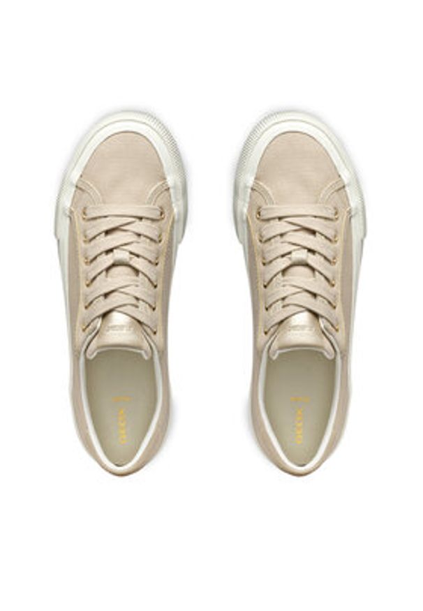 Geox Sneakersy D Emmeleny D550UA 011BC C5000 Beżowy. Kolor: beżowy. Materiał: materiał