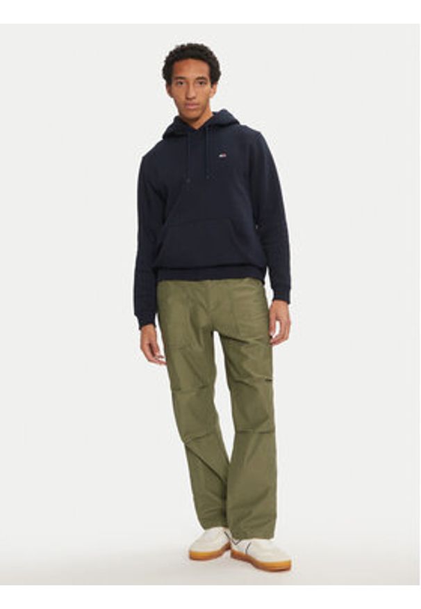 Tommy Jeans Bluza DM0DM20742 Granatowy Regular Fit. Kolor: niebieski. Materiał: bawełna