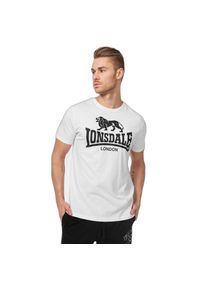 T-shirt o klasycznym kroju Lonsdale Logo. Kolor: biały #1