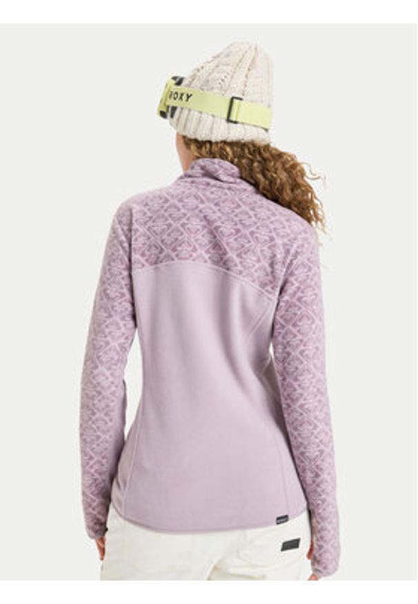 Roxy Polar Sayna Half Zip ERJFT04831 Fioletowy Regular Fit. Kolor: fioletowy. Materiał: syntetyk