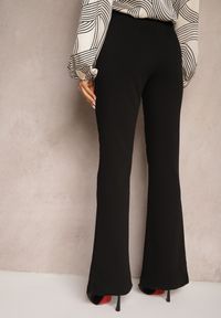 Renee - Czarne Garniturowe Spodnie High Waist Dzwony Irithaela. Okazja: na spotkanie biznesowe. Stan: podwyższony. Kolor: czarny. Styl: biznesowy, klasyczny #3