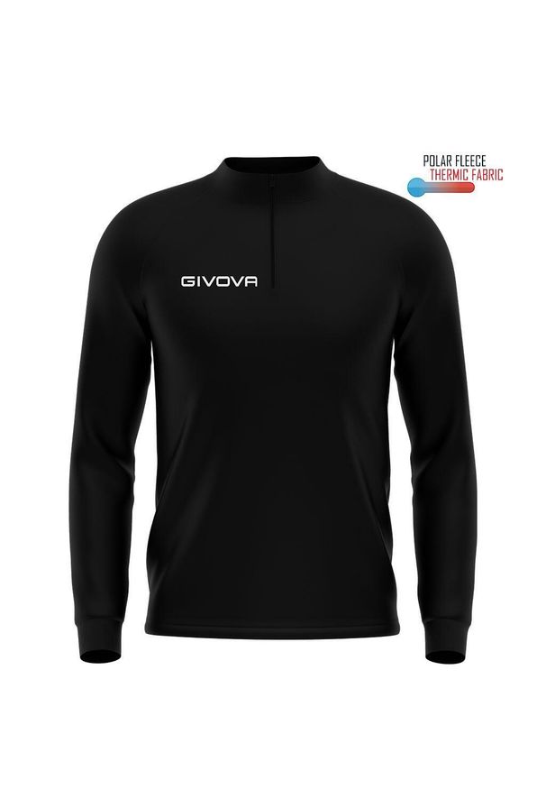 Bluza piłkarska dla dorosłych Givova Maglia Tecnica czarna. Kolor: czarny. Materiał: poliester. Sport: piłka nożna
