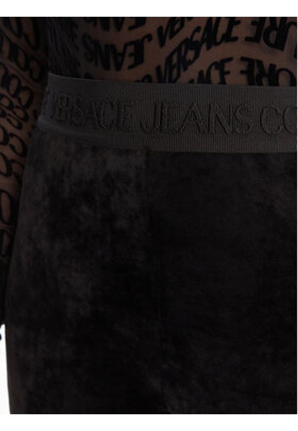 Versace Jeans Couture Legginsy 79HAC101 J0241 Czarny Slim Fit. Kolor: czarny. Materiał: syntetyk