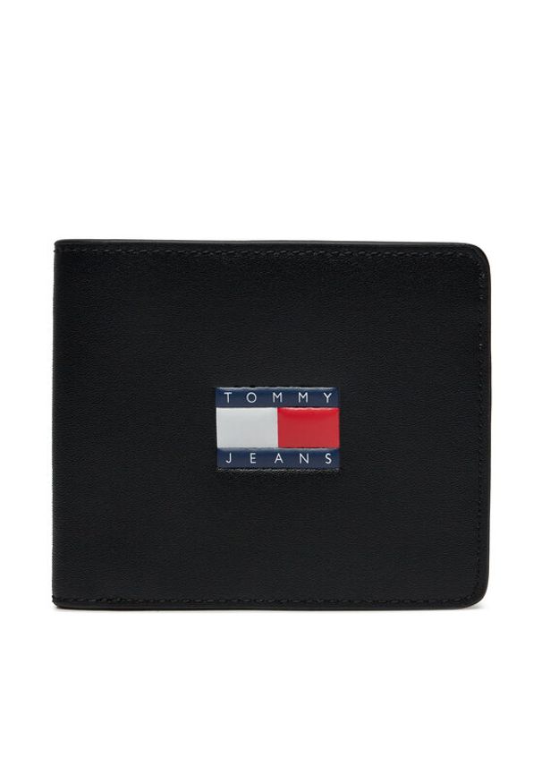 Tommy Jeans Duży Portfel Męski Tjm Heritage Leather Cc Wallet AM0AM12082 Czarny. Kolor: czarny. Materiał: skóra