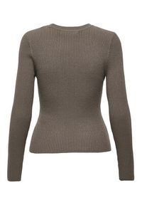 only - ONLY Sweter Louisa 15344579 Brązowy Slim Fit. Kolor: brązowy. Materiał: syntetyk #3