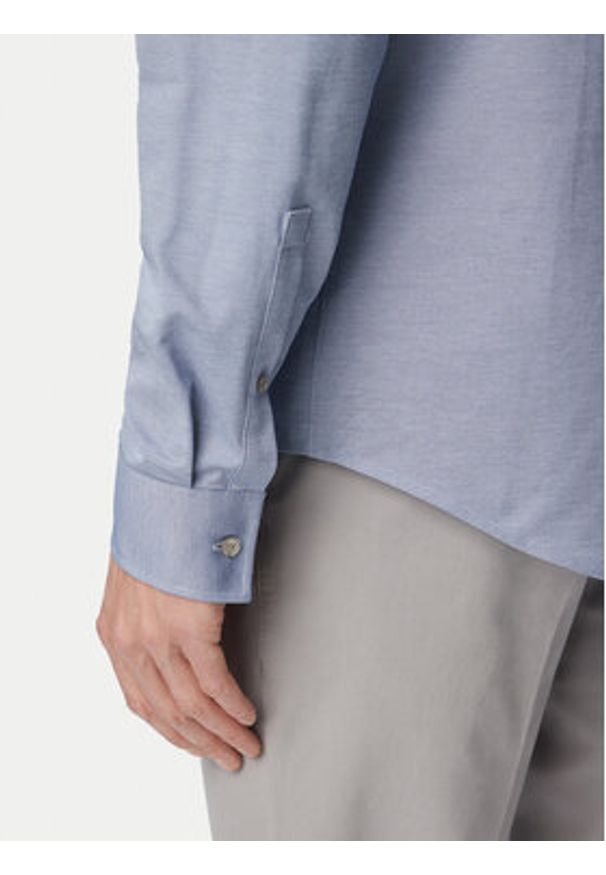 Calvin Klein Koszula LV019EU146 Niebieski jasny Slim Fit. Kolor: niebieski. Materiał: syntetyk, bawełna