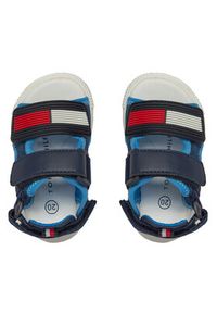 TOMMY HILFIGER - Tommy Hilfiger Sandały Velcro Sandal T1B2-33420-1591 M Granatowy. Kolor: niebieski. Materiał: materiał #6