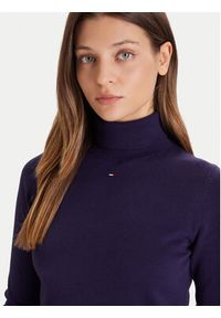 Tommy Jeans Golf Essential DW0DW21672 Fioletowy Regular Fit. Typ kołnierza: golf. Kolor: fioletowy. Materiał: bawełna #4