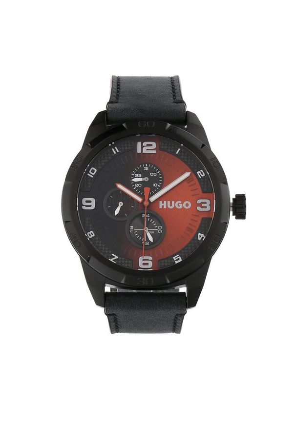 Hugo - Zegarek HUGO. Kolor: czarny