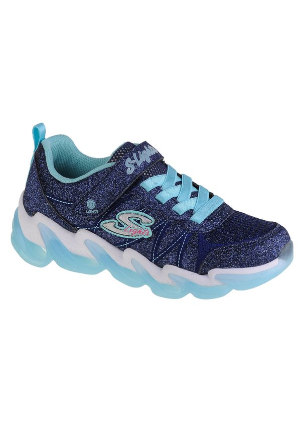 skechers - Buty do chodzenia dziewczęce, Skechers Hyper Surge. Zapięcie: sznurówki. Kolor: niebieski. Materiał: materiał, syntetyk. Szerokość cholewki: normalna. Model: Skechers Sport. Sport: turystyka piesza