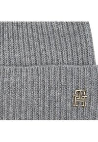 TOMMY HILFIGER - Tommy Hilfiger Czapka Cashmere Chic Beanie AW0AW15321 Szary. Kolor: szary. Materiał: kaszmir #4