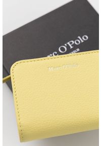 Marc O'Polo portfel skórzany damski kolor żółty. Kolor: żółty. Materiał: skóra. Wzór: gładki #4