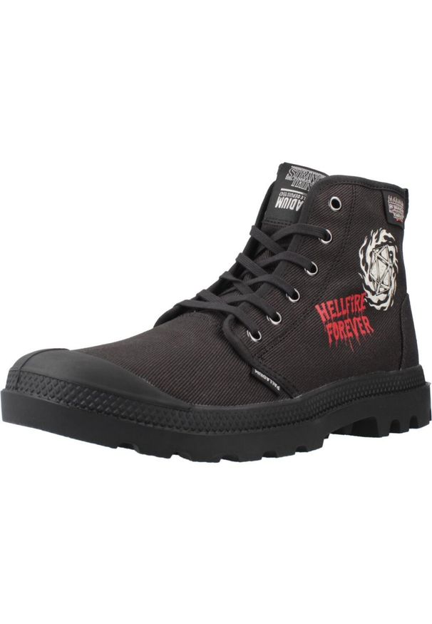 Palladium - Buty PALLADIUM PAMPA HELLFIRE Czarny. Kolor: czarny. Materiał: tkanina. Sport: turystyka piesza