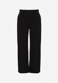 Born2be - Czarne Eleganckie Spodnie z Bawełny i Wiskozy w Kant Valelia. Okazja: na co dzień, na spotkanie biznesowe, do pracy. Kolor: czarny. Materiał: wiskoza, bawełna. Styl: elegancki #6